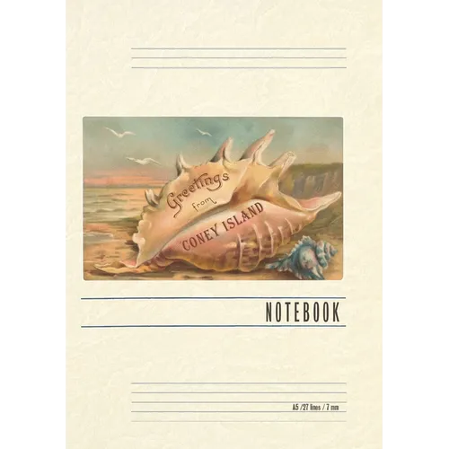 Vintage Lined Notebook Greetings from Coney Island, Conch - Paperback