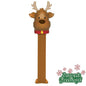 Christmas Pez Dispenser with 3 Rolls of Candy - Reindeer