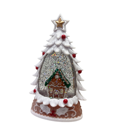 Lighted Gingerbread House Water Globe