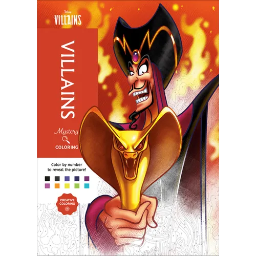 Disney Mystery Coloring: Disney Villains: A Color by Number Book - Paperback