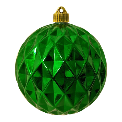 6" (150mm) Commercial Shatterproof Ball Ornament - Shiny Blarney Green Diamond