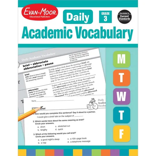 Daily Academic Vocabulary Gr 3 Te - Paperback