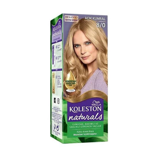 Wella Koleston Naturals Hair Dye - Long-Lasting Natural Hair Color with Coconut Oil