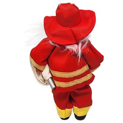 Heroic Firefighter Santa Figurine Ornament - 9 inches