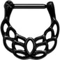 16G 5/16 Black Lingering Lotus Flower Septum Clicker