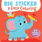 Big Sticker & Easy Coloring (Elephant): 64 Reusable Stickers - Board Book