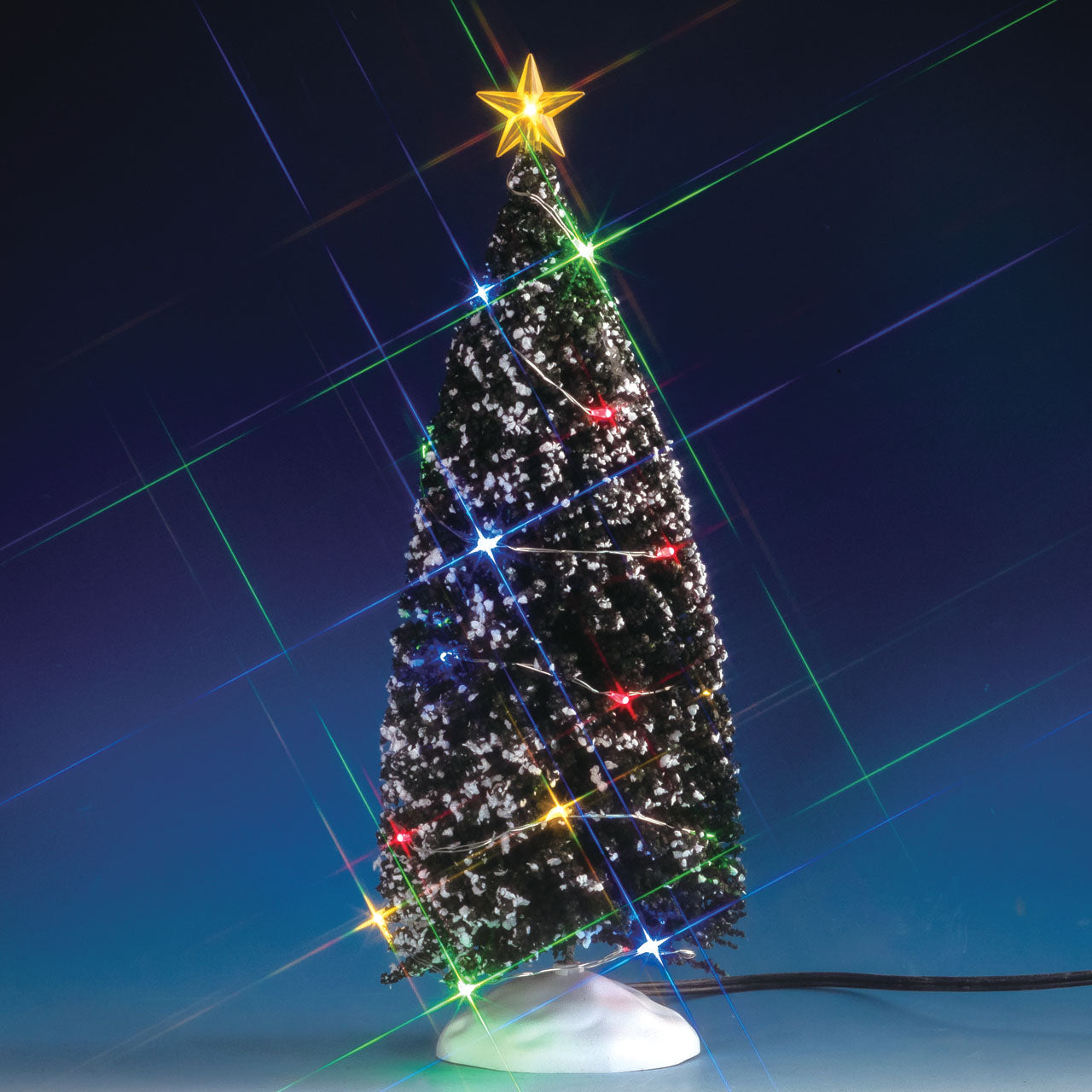 Multi Light Evergreen Tree - 10 Inch