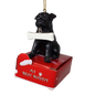 Pug - Black with Bone Ornament