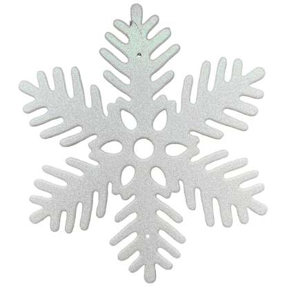 11" Glittered White Snowflake