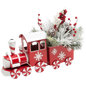 Metal Holiday Floral Train - 22 Inch