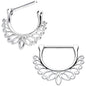 14G 7/16 Leafy Lotus Flower Nipple Clicker Set