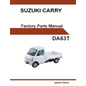 Suzuki Carry DA63T English Factory Parts Manual - Paperback