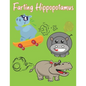 Farting Hippopotamus: Cute Hippos that Fart Coloring Book for Kids - Paperback
