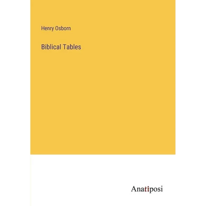Biblical Tables - Paperback