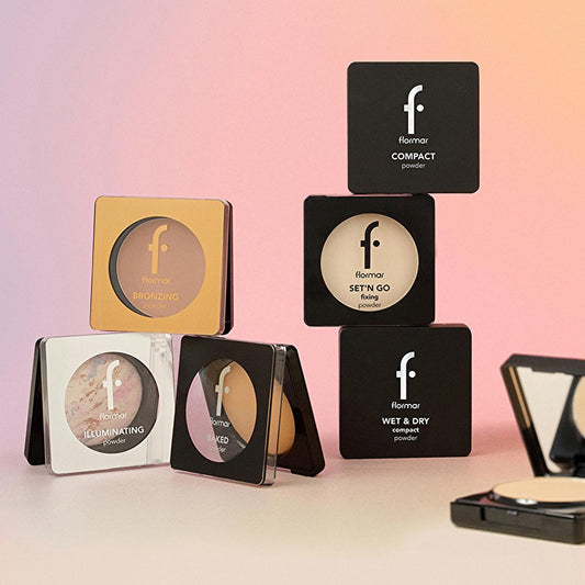 Flormar Compact Powder 092 Medium Soft Peach - Matte Finish, High Coverage Makeup for Natural Look