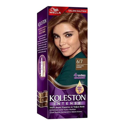Wella Koleston Intense Hair Dye - Chocolate Brown, 100% Grey Coverage, Long-Lasting Color