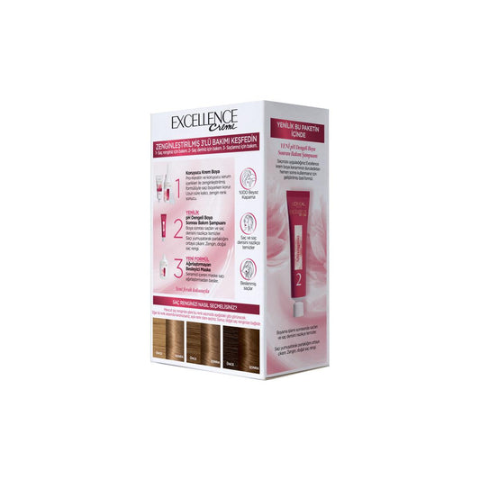 Loreal Paris Excellence Creme Hair Dye - 100% Gray Coverage, Permanent Hair Color