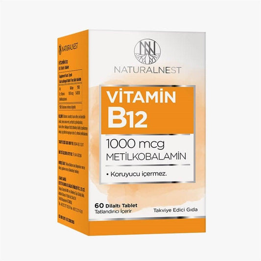 NaturalNest Vitamin B12 1000 mcg Sublingual Tablets - High Strength B12 Supplement for Deficiency & Energy Support