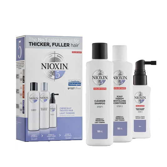 Nioxin Hair Care Set for Chemically Treated Hair - Anti-Hair Loss Treatment & Complete Hair Care Routine