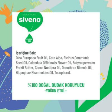 Siveno Natural Lip Care Intensive Moisturization Lip Balm for Dry Chapped Lips - Cruelty-Free, Natural Ingredients