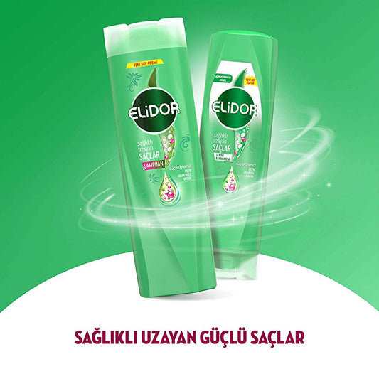 Elidor Healthy Hair Growth Shampoo with Biotin & Argan Oil - Nourishing Hair Care for Longer, Healthier Locks