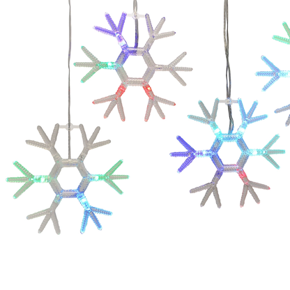 Acrylic Snowflake Light Set – 5 Piece Set