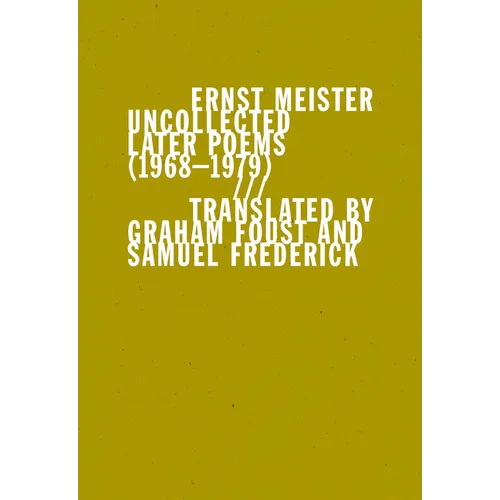 Uncollected Later Poems (1968-1979) - Paperback
