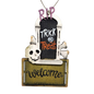 Wooden Halloween Ornament -  Mausoleum Door