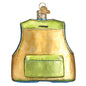 Fishing Vest Glass Ornament