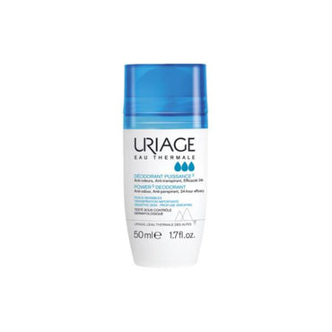Uriage Power Deodorant Roll-On - Long-Lasting, Non-Staining, Alcohol-Free Antiperspirant Deodorant for Sensitive Skin