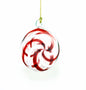 Peppermint Swirl Egyptian Glass Disc Ornament