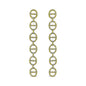 Yellow Diamond Linked Circle Drop Earrings in Sterling Silver – 1.0 Cttw