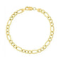 Yellow Gold Cuban, Mariner, Figaro, or Rope Bracelet Gold Filled High Polish Finish