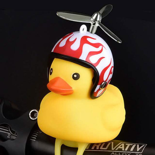 Yellow Little Duck Shape Bike Bell Bike Horn and Front Light
