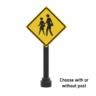School Street Sign - Custom Printed 2x2 Tile - Made Using a LEGO® Part