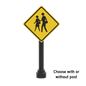 School Street Sign - Custom Printed 2x2 Tile - Made Using a LEGO® Part