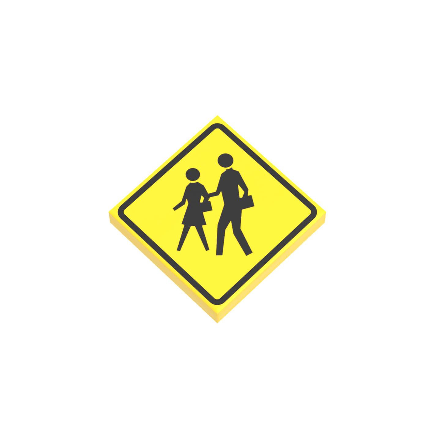 School Street Sign - Custom Printed 2x2 Tile - Made Using a LEGO® Part
