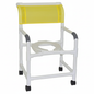 MJM International 122-3TW Wide Shower Chair 22" Internal Width, Open Front Seat, 3" Twin Casters,  375 Lbs Weight Capacity