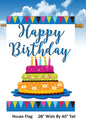 Birthday Cake House Flag