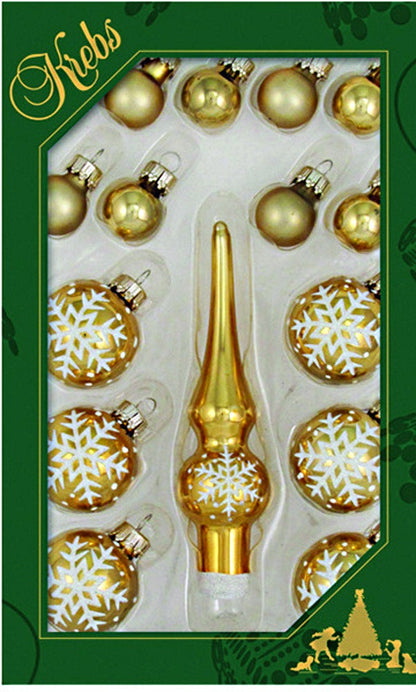 Christmas by Krebs Mini Trimsets with Topper - Gold