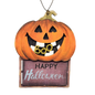 Wooden Halloween Ornament -  Jack-o-Lantern