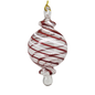 Candy Cane Stripe Blown Glass Ornament - Ball