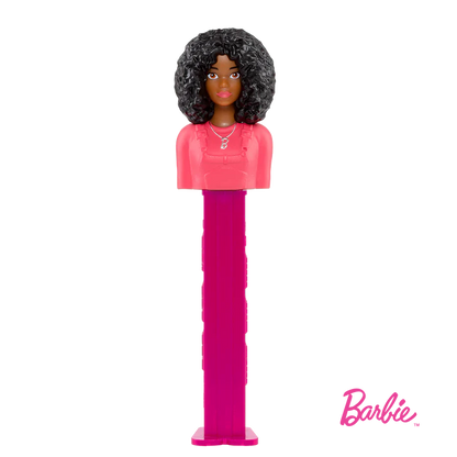 Pez Barbie Dispenser with 3 Candy rolls - Black Hair Barbie
