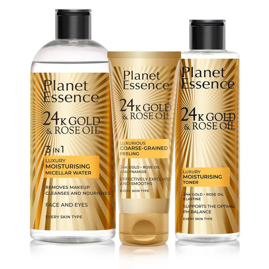 Planet Essence Gold Body Scrub with 24K Gold & Rose Oil - 75ml