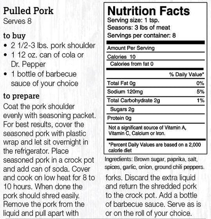 Halladays Country Style Pulled Pork Mix