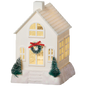Lighted Swirl House with Trees & Wreath