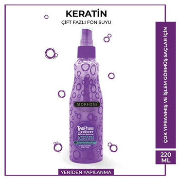 Morfose Keratin Dual-Phase Leave-In Conditioner for Dry Damaged Hair - 7.44 fl oz