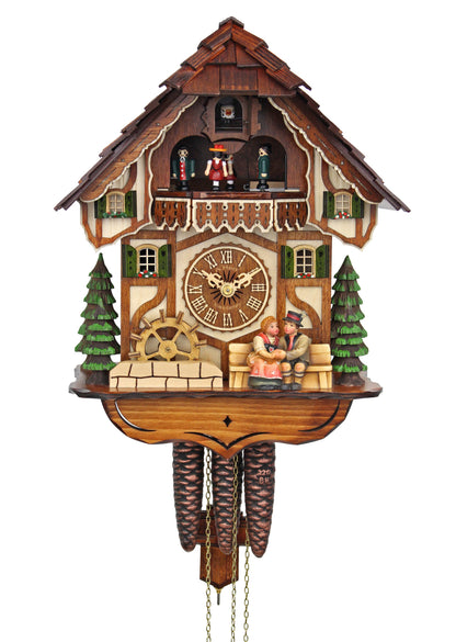 First Kiss - HerrZeit by Adolf Herr Cuckoo Clock - Dark Walnut