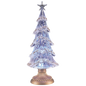 Lighted Swirl Tree with Gold Crystals & Base