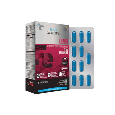 Zade Vital - Iron Supplement with Prebiotic Support for Adults, Vegan & Vegetarian Friendly Dietary Supplement
